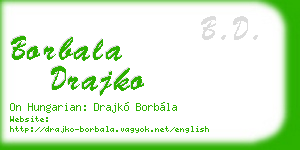 borbala drajko business card