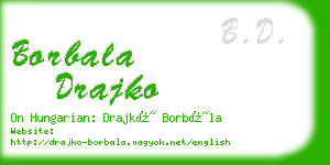 borbala drajko business card